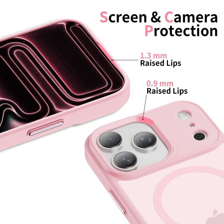 iPhone 17 Pro dėklas rožinis MagMat