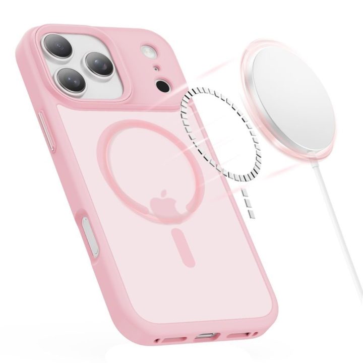 iPhone 17 Pro dėklas rožinis MagMat