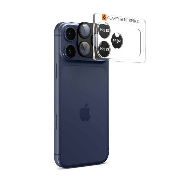 iPhone 17 Pro kameros stikliukas juodas Spigen