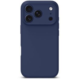 iPhone 17 Pro dėklas silikoninis su MagSafe tamsiai mėlynas