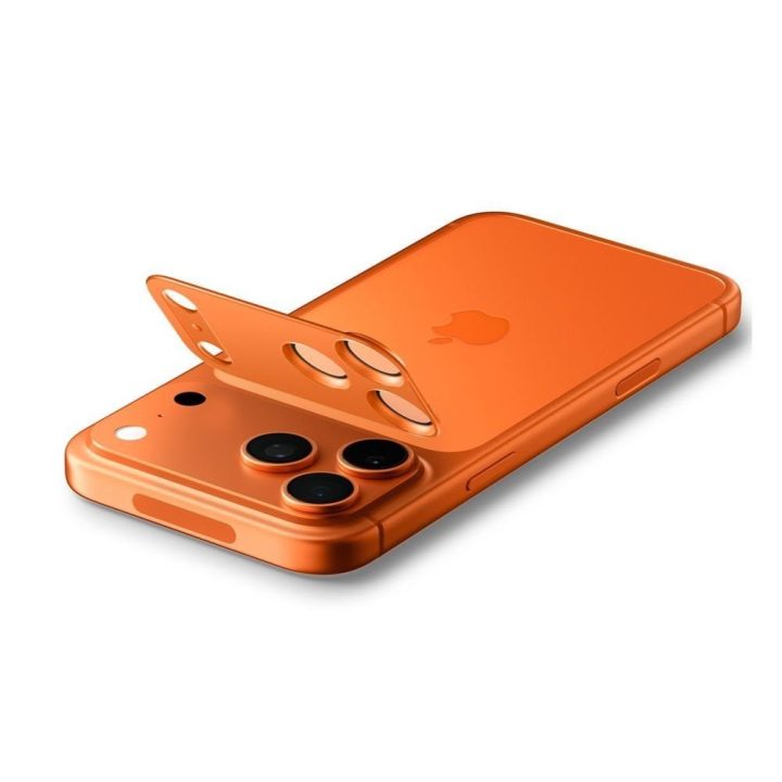 iPhone 17 Pro Max kameros stiklas oranžinis Spigen