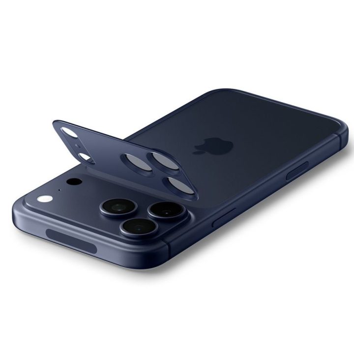 iPhone 17 Pro Max kameros stikliukas mėlynas Spigen