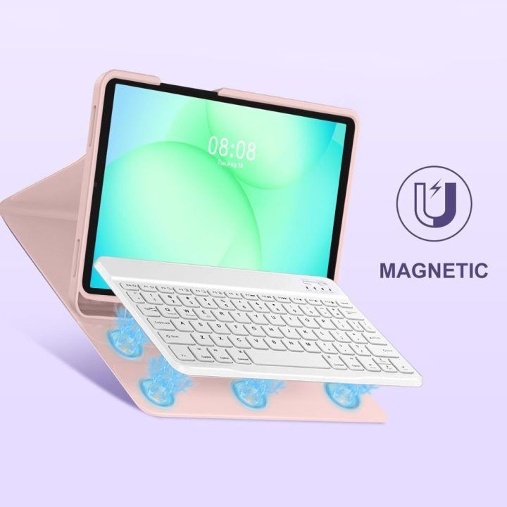 Samsung Galaxy Tab A9 / A11 8.7 dėklas rožinis SC Pen Case