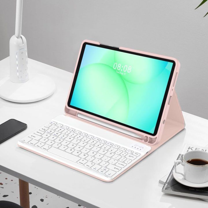 Samsung Galaxy Tab A9 / A11 8.7 dėklas rožinis SC Pen Case