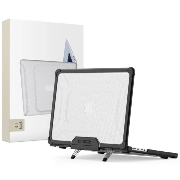 Dėklas MacBook Pro 14 (2021–2025) juodas ir permatomas SmartShell Pro