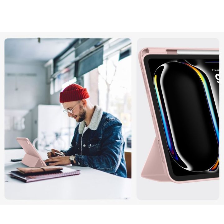 Dėklas planšetei iPad Pro 13″ (2024–2025) rožinis SC