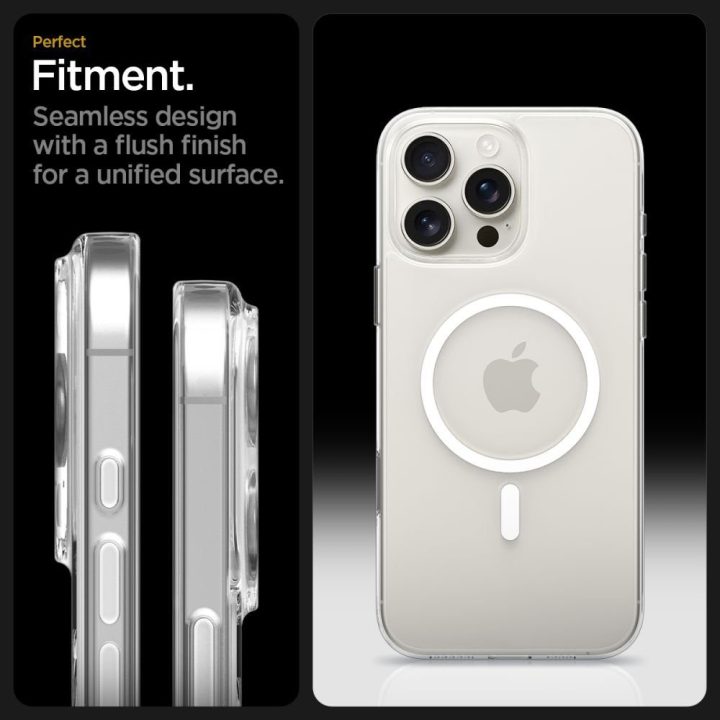 iPhone 16 Pro dėklas skaidrus su MagSafe Spigen