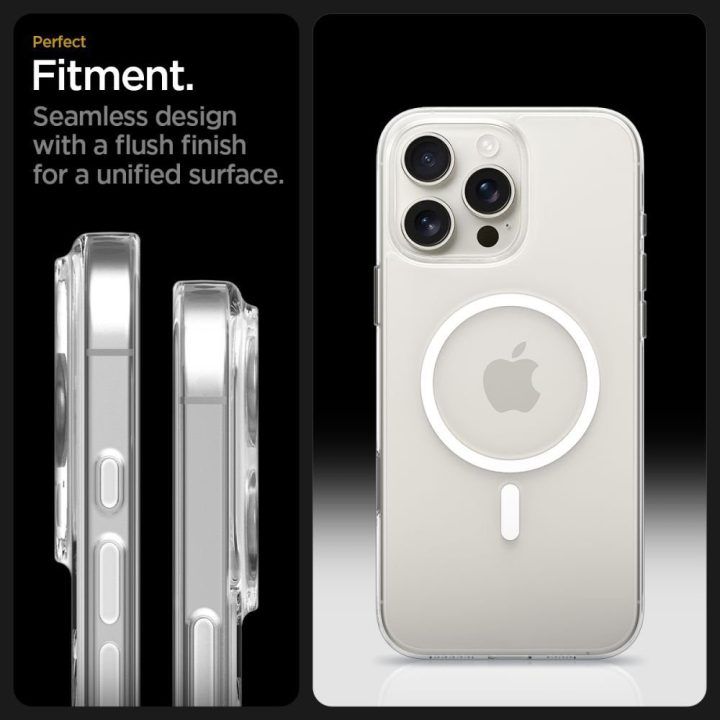 iPhone 16 Pro Max dėklas skaidrus su MagSafe Spigen