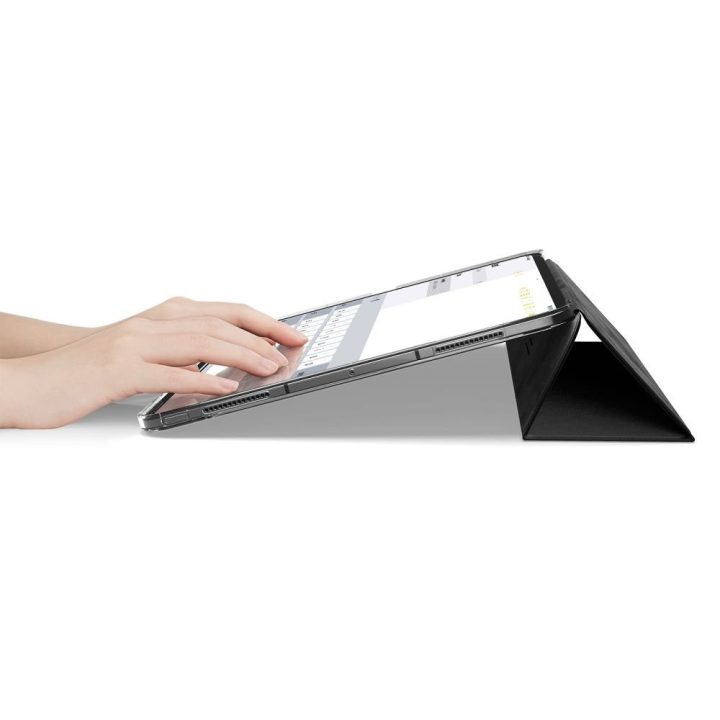 iPad Pro 13 dėklas Liquid Air Folio juodas Spigen