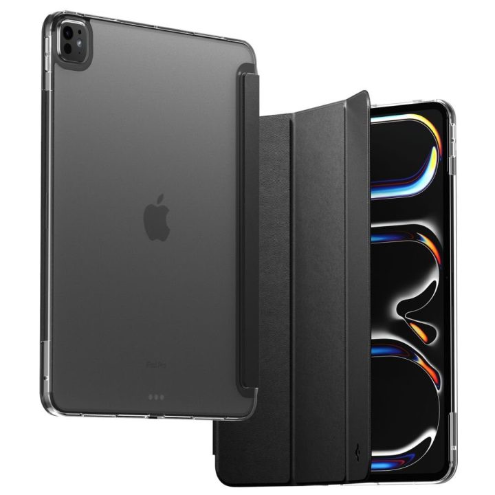 iPad Pro 13 dėklas Liquid Air Folio juodas Spigen