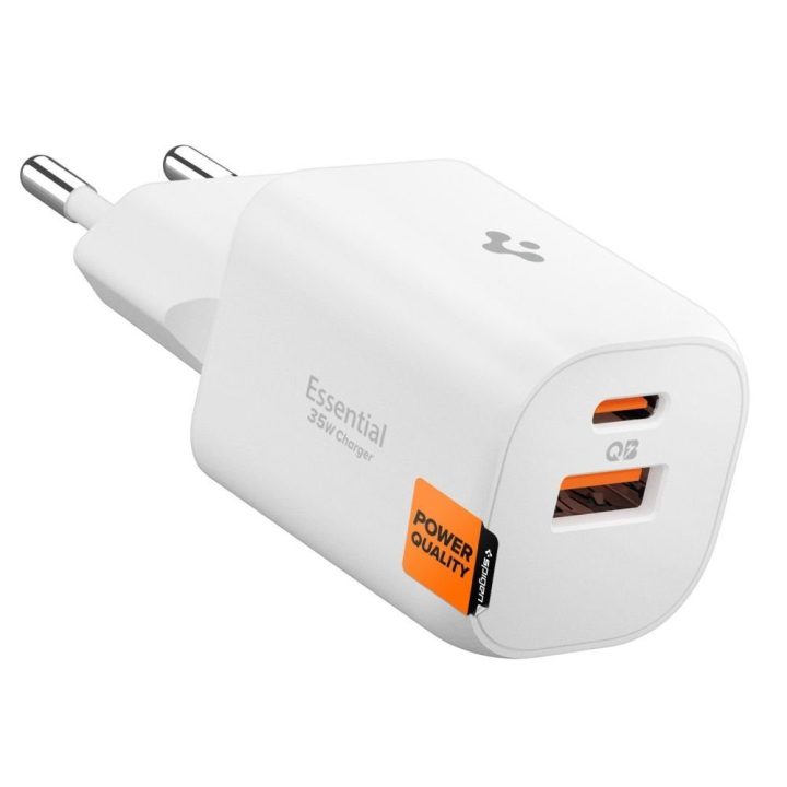 Įkroviklis USB-C / USB-A 35 W baltas Spigen