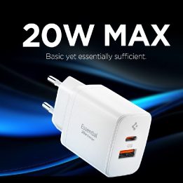 Įkroviklis sieninis 20 W baltas Spigen