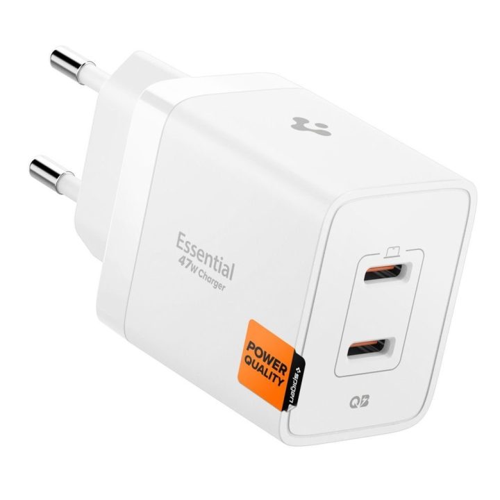 Įkroviklis sieninis USB-C 47 W baltas Spigen