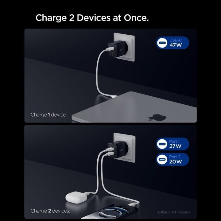 Įkroviklis USB-C 47 W juodas Spigen