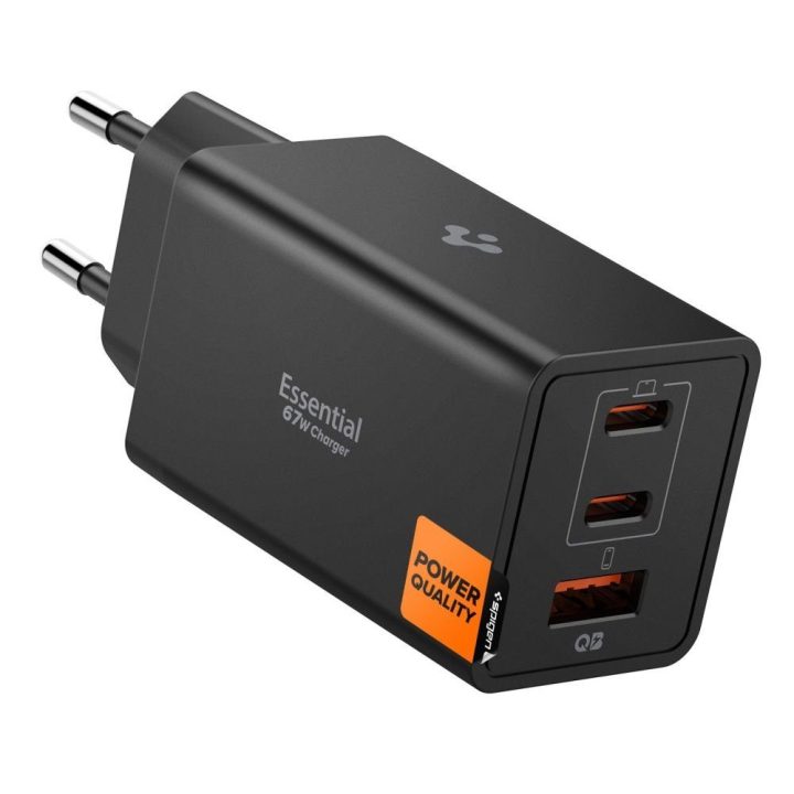Įkroviklis 67 W 2x USB-C 1x USB-A juodas Spigen