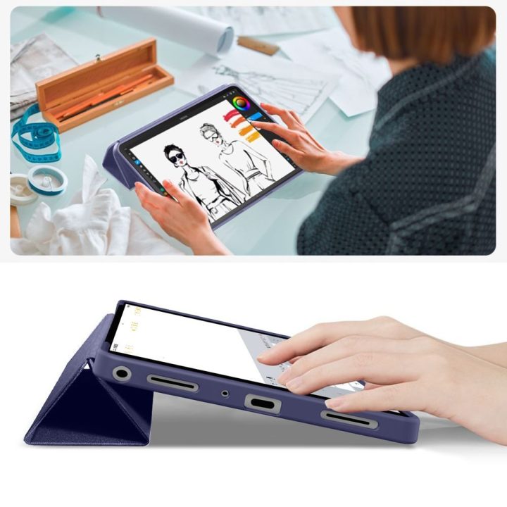 Samsung Galaxy Tab A9+ / A11+ Plus 11.0 dėklas mėlynas TechProtect
