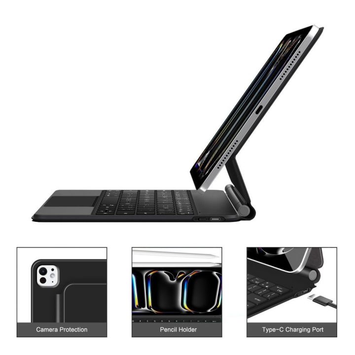 iPad Pro 11 (2024–2025) dėklas magnetinis juodas SmartCase