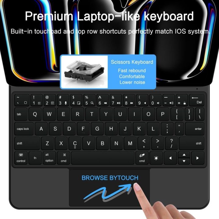iPad Pro 11 (2024–2025) dėklas magnetinis juodas SmartCase