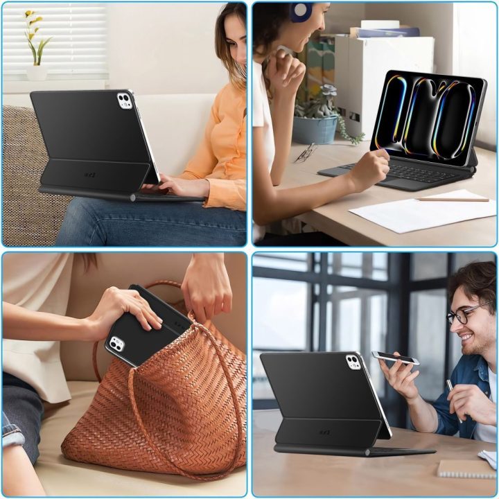 iPad Pro 11 (2024–2025) dėklas magnetinis juodas SmartCase