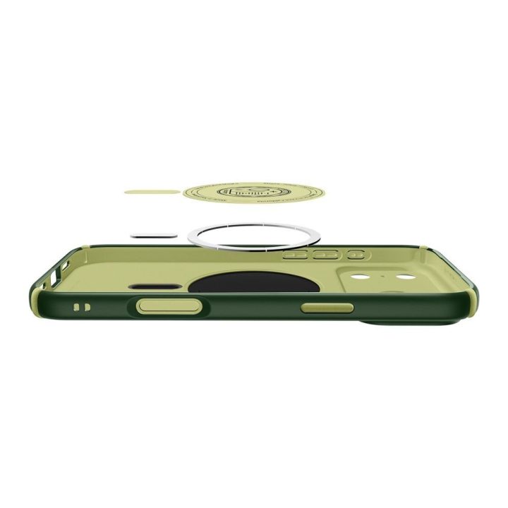 iPhone 17 Pro dėklas su MagSafe žalias Spigen
