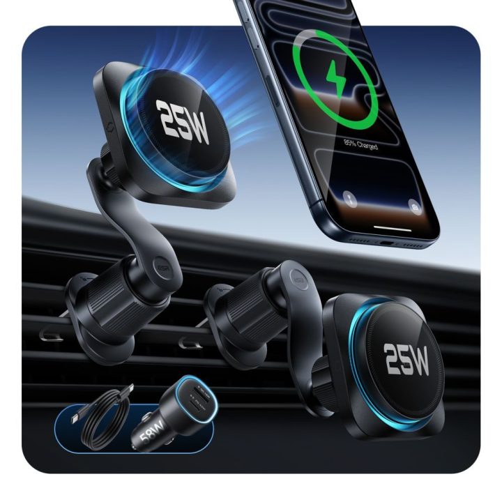 Automobilinis magnetinis telefono laikiklis juodas ESR