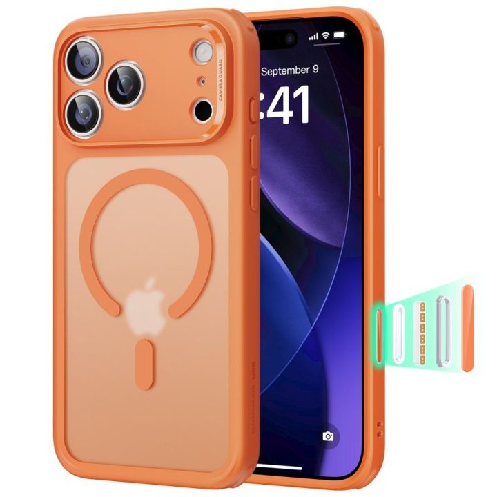 iPhone 17 Pro Max dėklas skaidrus oranžinis ESR