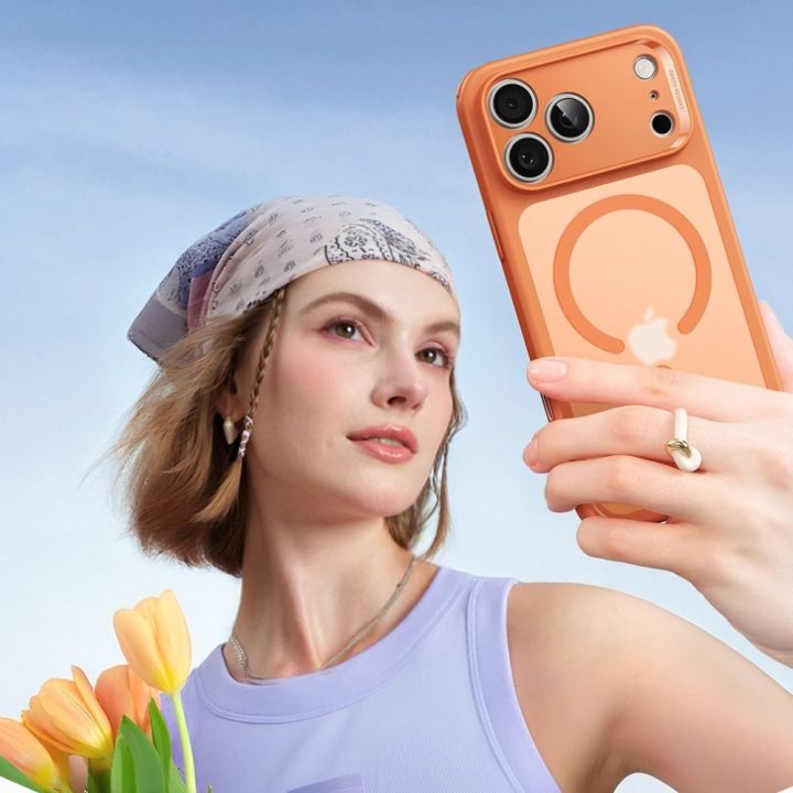 iPhone 17 Pro Max dėklas skaidrus oranžinis ESR