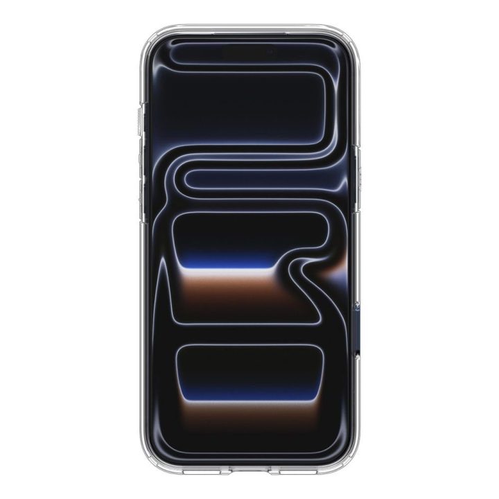 iPhone 17 Pro dėklas skaidrus tamsiai mėlynas Spigen