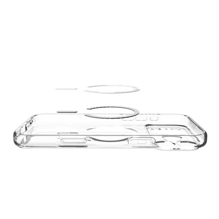 iPhone 17 Pro Max dėklas skaidriai oranžinis Spigen
