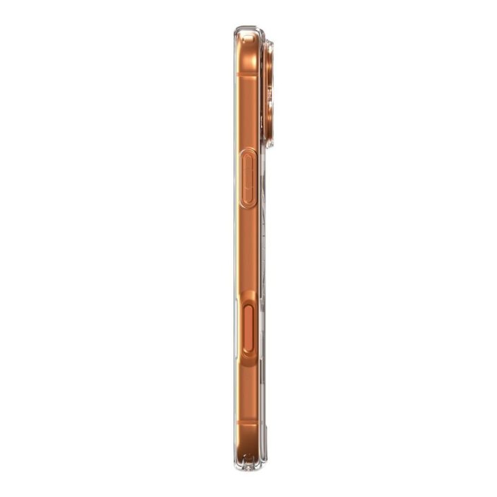 iPhone 17 Pro Max dėklas skaidriai oranžinis Spigen