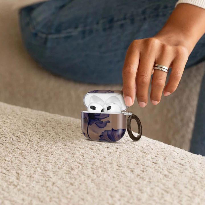 Dėklas AirPods 4 rudas ir violetinis Lamano