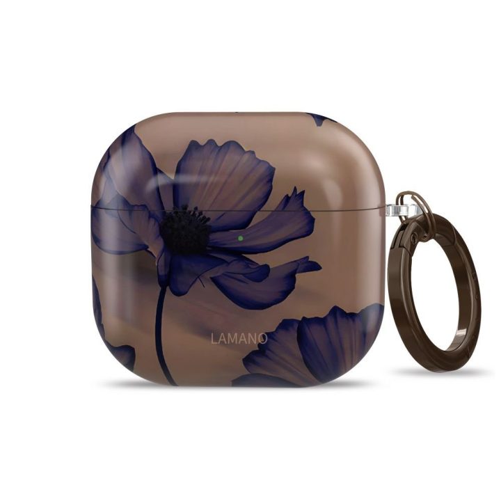 Dėklas AirPods 4 rudas ir violetinis Lamano