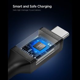 Kabelis USB-C 100 W 200 cm juodas Spigen