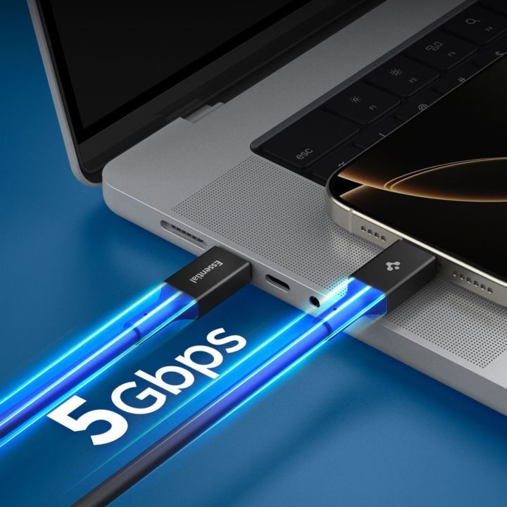 Kabelis USB-C 100 W 200 cm juodas Spigen