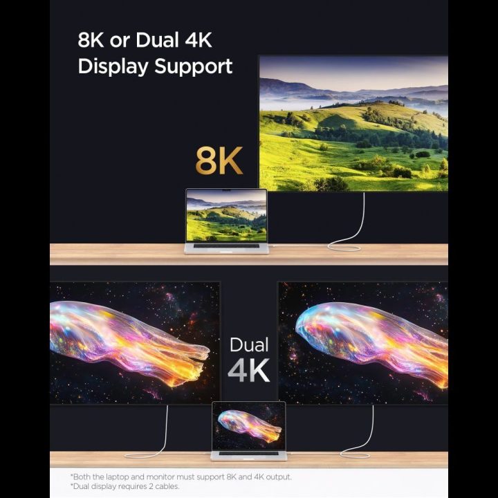 Kabelis USB-C 240 W 120 cm baltas Spigen