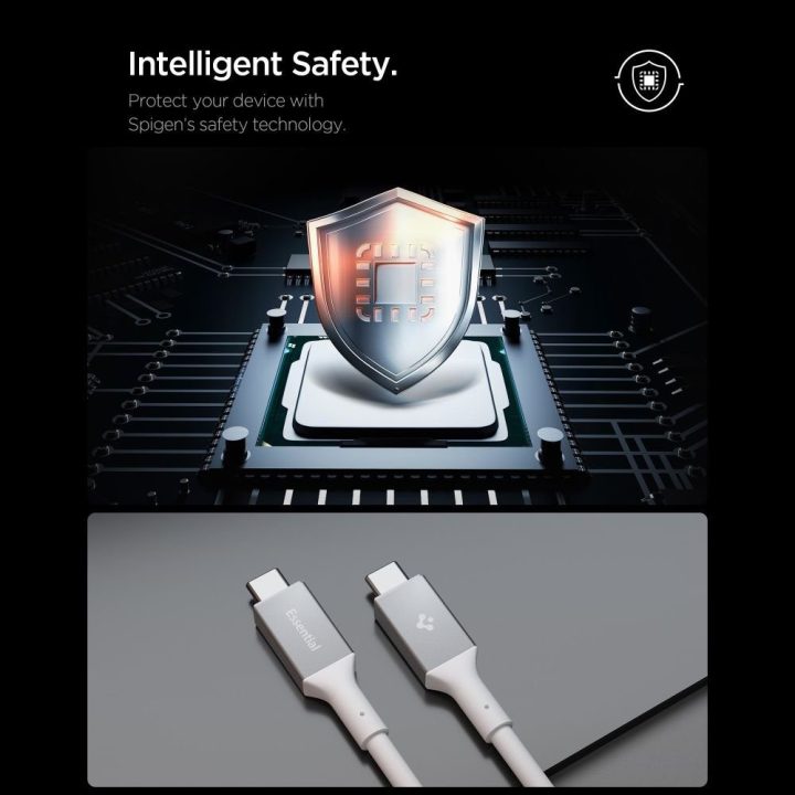 Kabelis USB-C 100 W 200 cm baltas Spigen