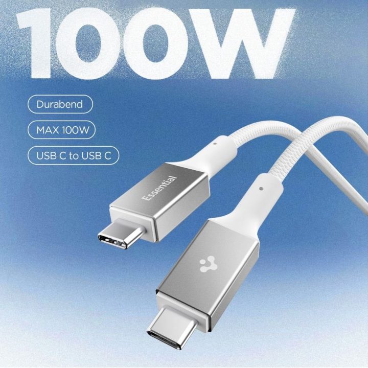 Kabelis USB-C 100 W 100 cm baltas Spigen