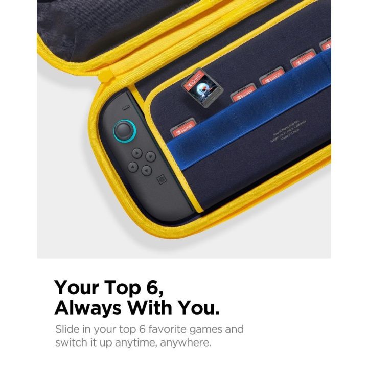 Dėklas Nintendo Switch 2 tamsiai mėlynas ir geltonas Spigen