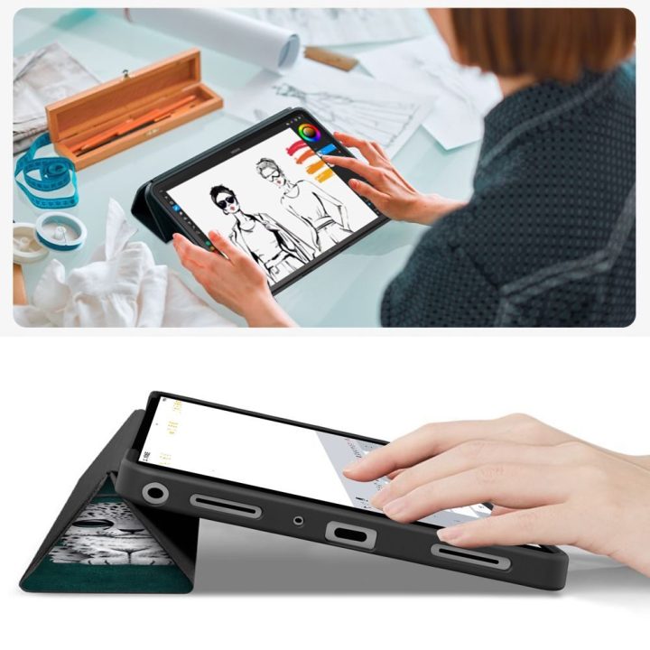 Samsung Galaxy Tab A9+ / A11+ 11.0 dėklas žalias TechProtect