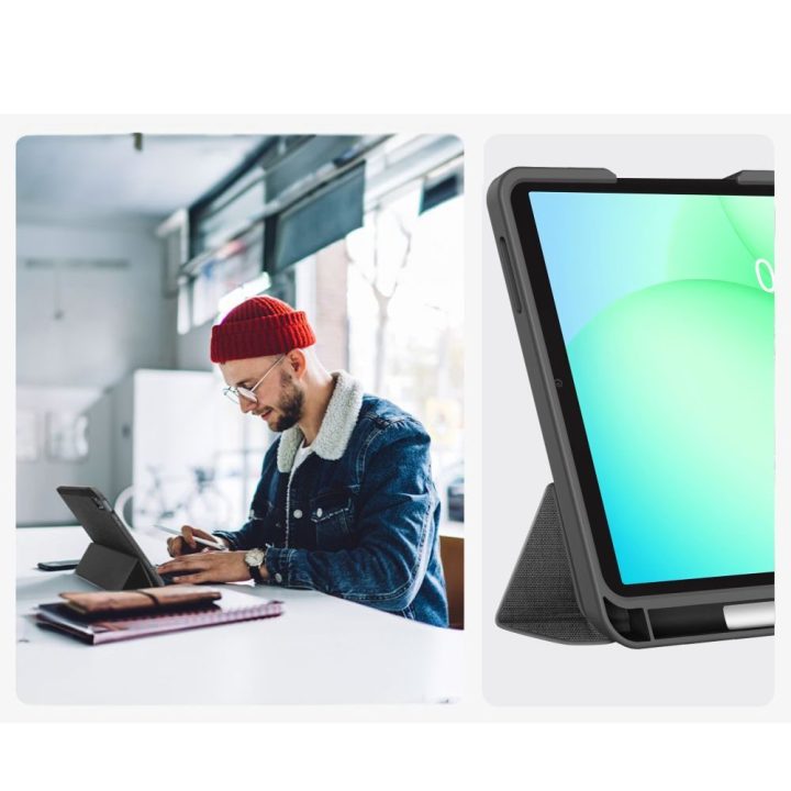 Samsung Galaxy Tab A9+ / A11+ Plus 11.0 dėklas pilkas SC Pen