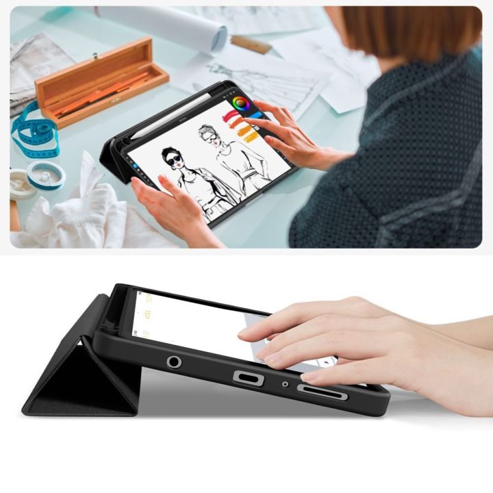 Samsung Galaxy Tab A9+ / A11+ 11.0 dėklas su rašiklio vieta SC Pen