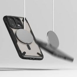 OnePlus 15 telefono dėklas skaidrus juodas Ringke