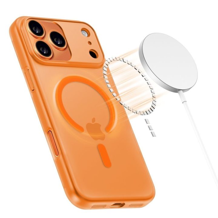 iPhone 17 Pro dėklas oranžinis Magslim