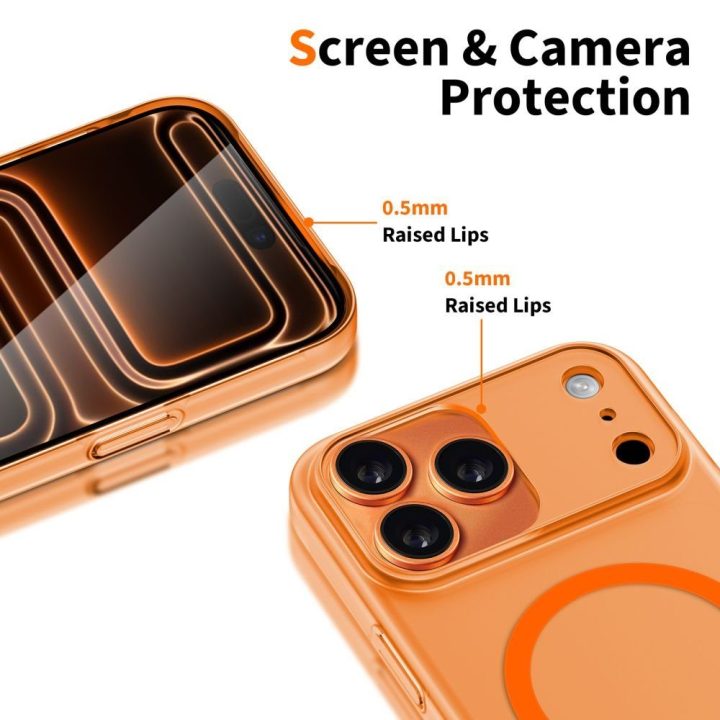 iPhone 17 Pro dėklas oranžinis Magslim