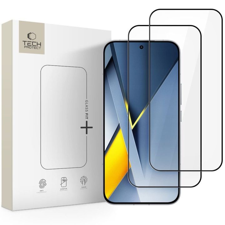 Xiaomi Poco F8 Pro Ultra grūdintas stiklas 2 vnt. juodas Glass Fit+