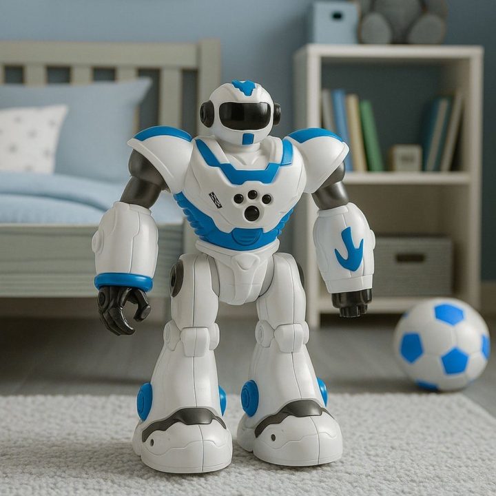 Robotas interaktyvus valdomas pulteliu mėlynas