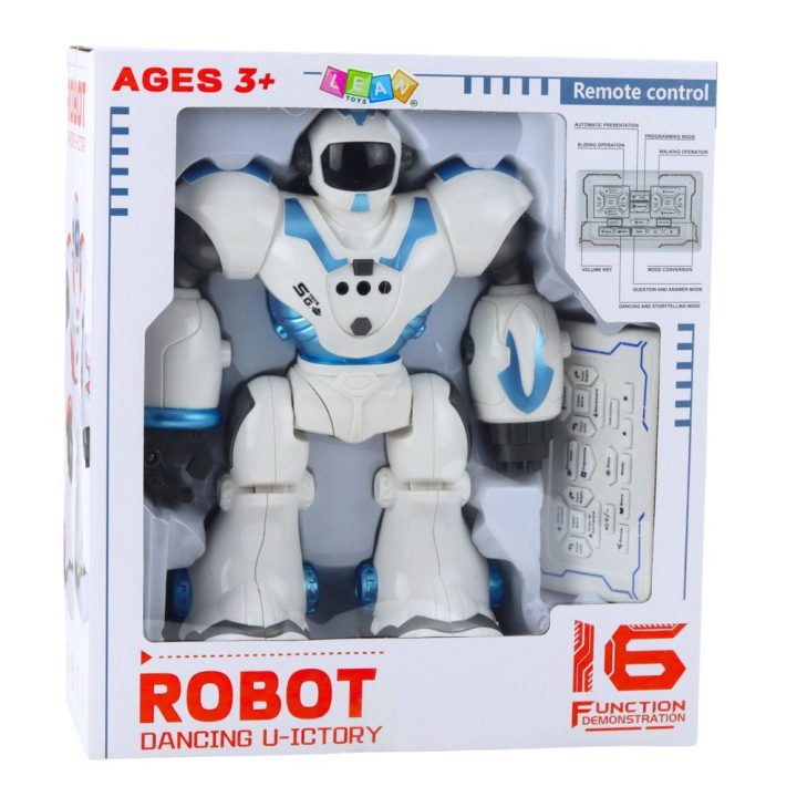 Robotas interaktyvus valdomas pulteliu mėlynas