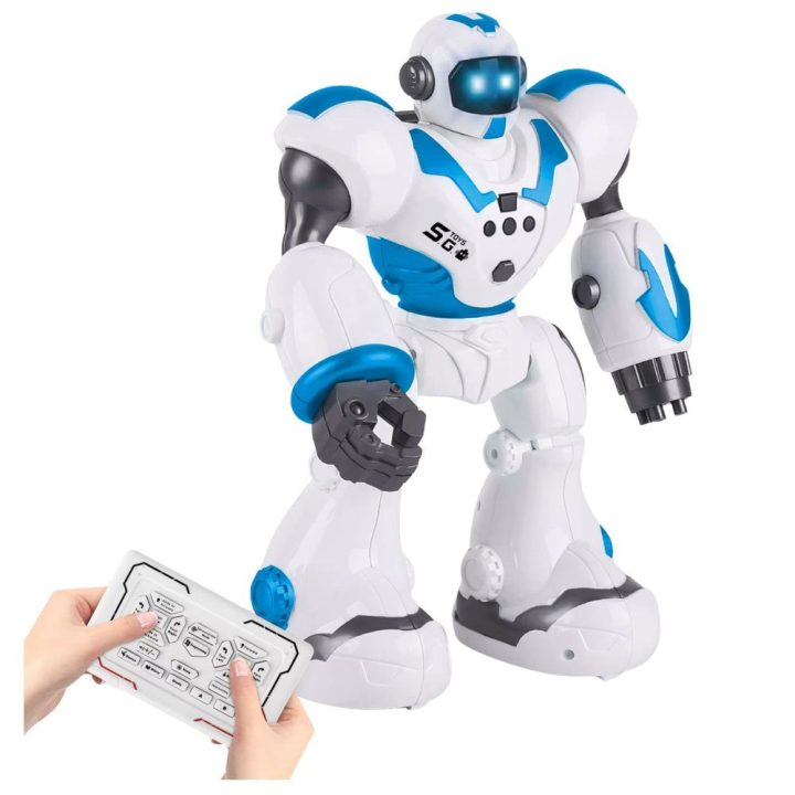 Robotas interaktyvus valdomas pulteliu mėlynas