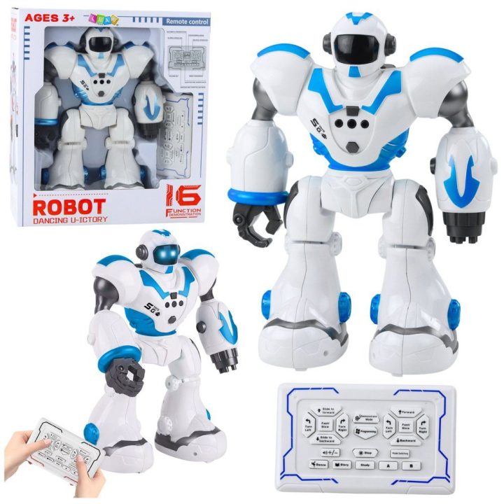 Robotas interaktyvus valdomas pulteliu mėlynas