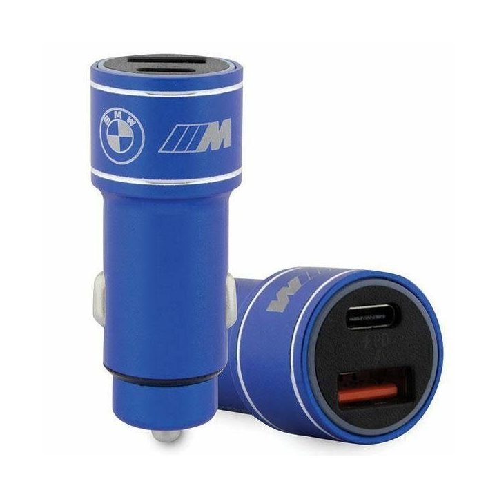Automobilinis įkroviklis USB mėlynas/juodas BMW M Edition